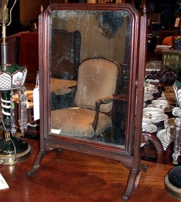 Lot 203 - Regency Style Mahogany Shaving Mirror