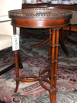 Lot 299 - Empire Style Marble Top Walnut Occasional Table