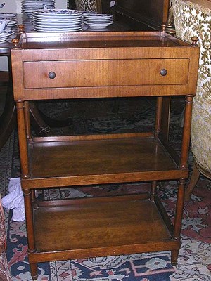 Lot 307 - Georgian Style Walnut Three-Tier Side Table