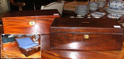 Lot 317 - Two Victorian Rosewood and Mahogany Lap Desks
