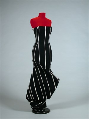 Lot 688 - John Galliano Black Strapless Evening Gown