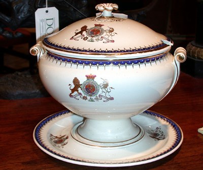 Lot 356 - Wedgwood Armorial Creamware Tureen and Underplate