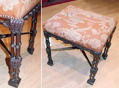 Lot 431 - Pair of George III Style Needlepoint...