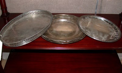 Lot 352 - Group of Four Silver Plated Trays