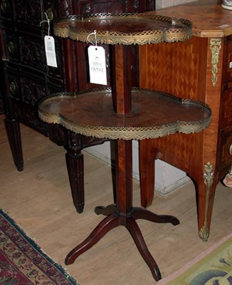 Lot 396 - Victorian Style Burl-Wood Two-Tier Dumbwaiter