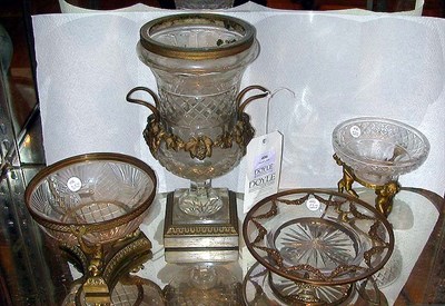 Lot 406 - Group of Four Empire Style Gilt-Metal Mounted...