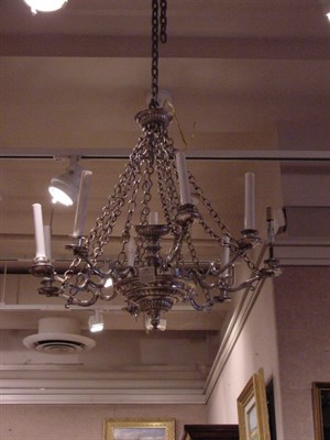 Lot 432 - Renaissance Revival Silvered Metal Eight-Light...