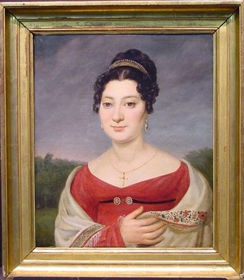 Lot 60 - French School Circa 1810 PORTRAIT OF A WOMAN...