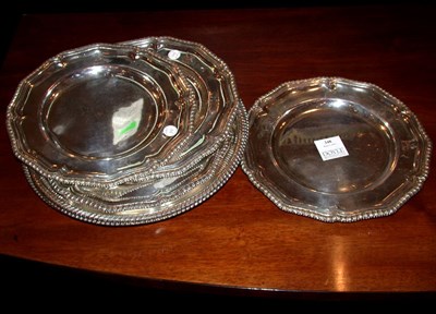 Lot 348 - Group of Seven Silver Plated Trays