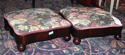 Lot 408 - Pair of Victorian Mahogany Stools