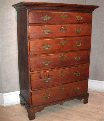 Lot 244 - Federal Maple Tall Chest of Drawers Early 19th...