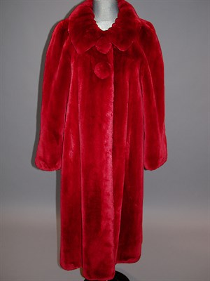 Lot 923 - Revillon Cerise Sheared Beaver Swing Coat