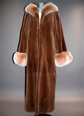 Lot 924 - Revillon Caramel Sheared Beaver Full Length Coat