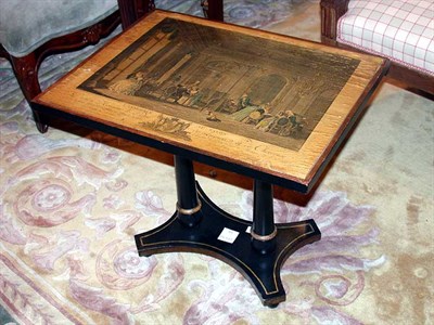 Lot 439 - Neoclassical Style Black Painted Decoupage Low...