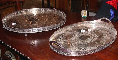 Lot 255 - Two Silver Plated Trays