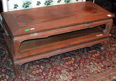 Lot 92 - Pair of Asian Style Hardwood Low Tables