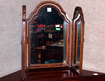Lot 103 - Georgian Style Mahogany Three-Fold Shaving Mirror