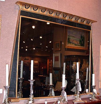 Lot 339 - Egyptian Revival Parcel Gilt Mirror