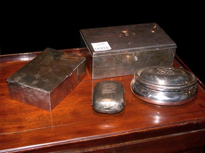 Lot 327A - Miscellaneous Group of Four Silver Boxes...