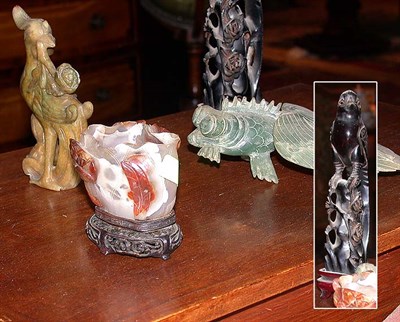 Lot 310 - Group of Chinese Hardstone and Other Carvings