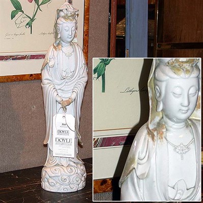 Lot 314 - Chinese Blanc de Chine Porcelain Figure of...