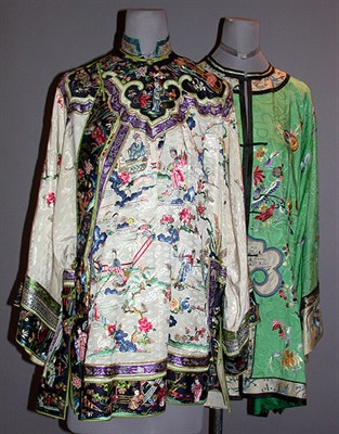 Lot 913 - Two Chinese Outfits Comprising an ivory silk...