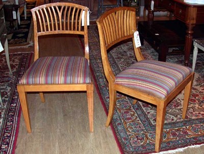 Lot 412 - Set of Six Biedermeier Style Birch Dining...