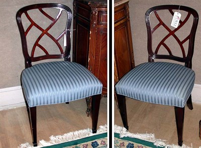 Lot 182 - Set of Four Georgian Style Mahogany Side Chairs