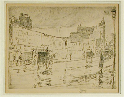 Lot 194 - Childe Hassam THE BILLBOARDS, NEW YORK...