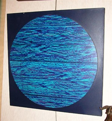 Lot 75 - Herbert Aachs 20th Century BLUE CIRCLE Oil on...