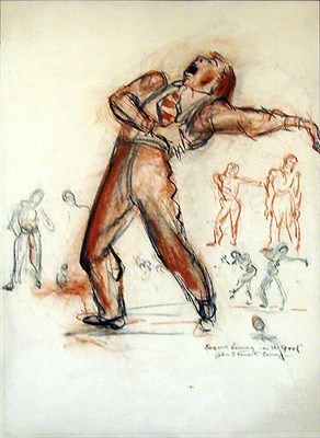 Lot 21 - John Steuart Curry American, 1897-1946 BALLET...