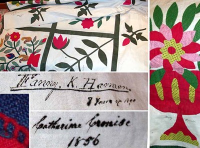Lot 64 - Pieced Cotton Album Quilt Top Maryland, circa...