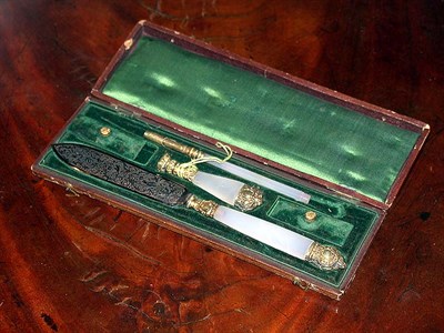 Lot 356 - Group of Three Victorian Gilt-Metal and Onyx...