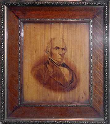 Lot 368 - Ball Hughes Pyrographic Portrait of Daniel...