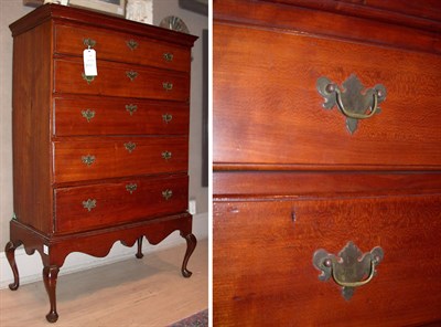 Lot 214 - Queen Anne Maple Chest on Frame The molded...