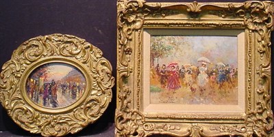Lot 46 - A. Laverdan 20th Century PARISIAN STREET SCENE...