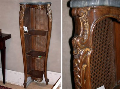 Lot 108 - Louis XV Style Marble Top Parcel Gilt Walnut...