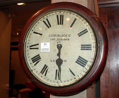 Lot 214 - Victorian Mahogany Wall Clock Together with a...