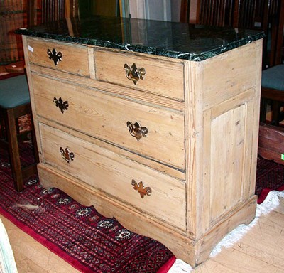 Lot 158 - Provincial Georgian Style Marble Top Pine...
