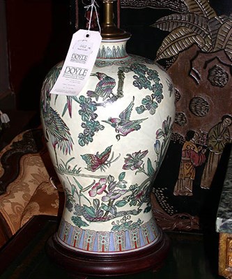 Lot 462 - Pair of Asian Style Porcelain Lamps