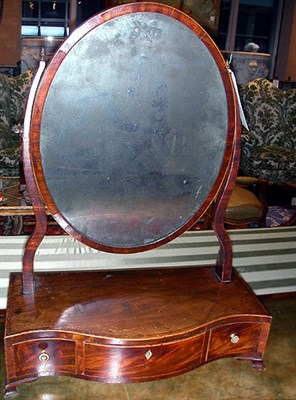 Lot 540 - Regency Mahogany Shaving Mirror