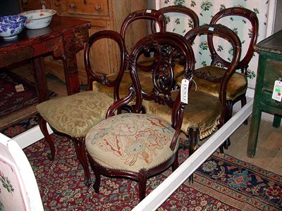 Lot 94 - Assembled Set of Six Victorian Mahogany Side...