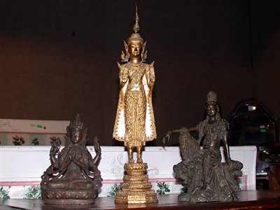 Lot 99 - Group of Three Thai and Indian Figures