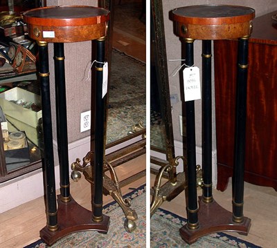 Lot 112 - Pair of Empire Style Part Ebonized Walnut...