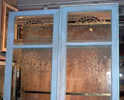 Lot 141 - Set of Four Etched Glass Doors