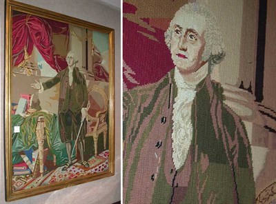 Lot 118 - Wool Needlework Picture of George Washington...