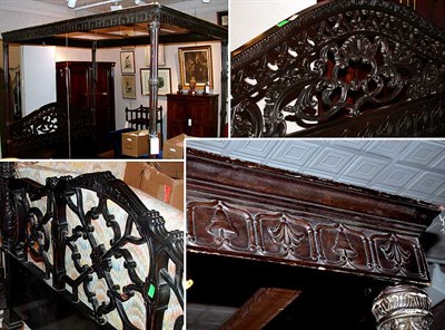 Lot 176 - Georgian Style Mahogany Four-Poster Bed