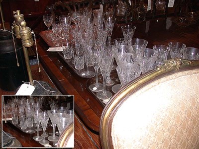 Lot 191 - Group of Colorless Cut Glass Stemware...