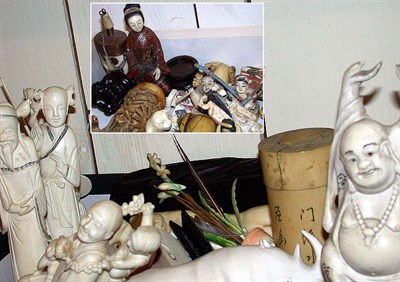 Lot 213 - Miscellaneous Group of Ivory and Simulated...
