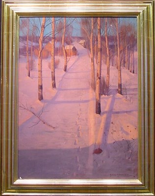 Lot 122 - Svend R. Svendsen 1864-1934 WINTER'S GLOW...